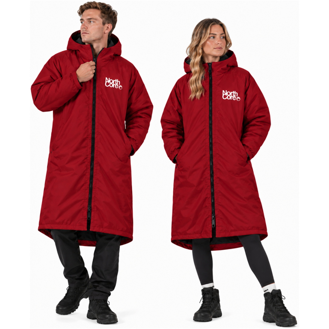 2026 Northcore Beach Basha Pro 4 Saison Change Robe Noco24j - Rouge